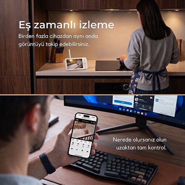 Neutron NTL-BC-04WBM Bebek Kamerası Ebeveyn Ekranlı ve Ninni Özellikli Bebek Kamerası