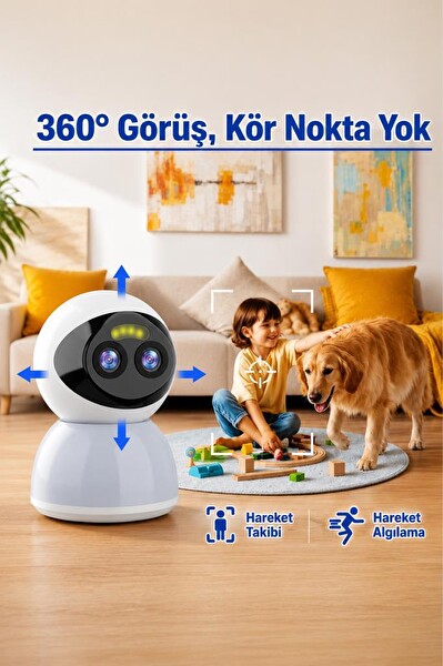 Torima CMR40 360 Derece Dönebilen WiFi Akıllı Beyaz IP Güvenlik Kamerası