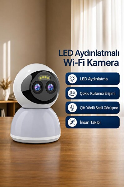 Torima CMR40 360 Derece Dönebilen WiFi Akıllı Beyaz IP Güvenlik Kamerası