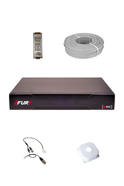 Fury 6 Kameralı Güvenlik Kamera Seti 2MP 1080P Full HD 6 Atom LED Gece Görüşlü 1 TB HDD 5525