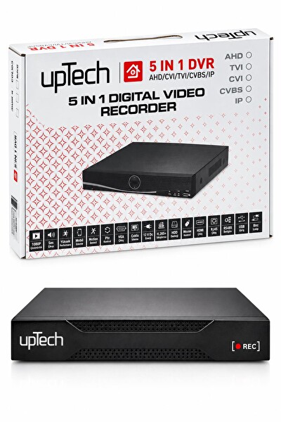 Uptech 4 Kameralı Güvenlik Kamera Seti 2MP 1080P Full HD 6 Atom LED Gece Görüşlü 320GB HDD 5525