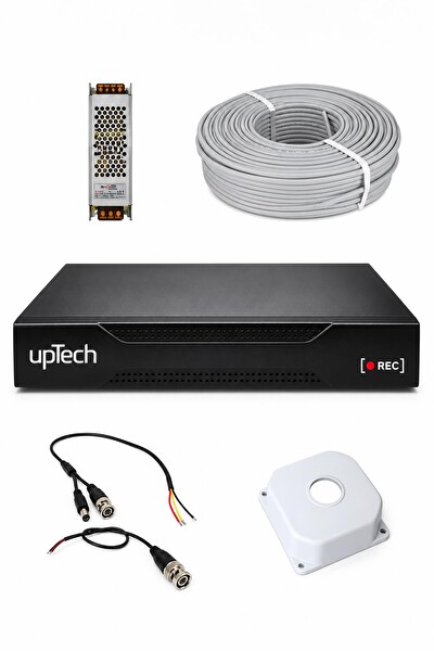 Uptech 12 Kameralı Güvenlik Kamera Seti 2MP 1080P Full HD 6 Atom LED Gece Görüşlü 250GB HDD 5525