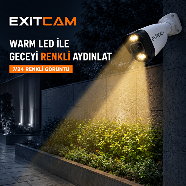 ExitCam 16 Kameralı Full HD Sesli AHD Güvenlik Seti – 320 GB HDD 240 Metre Kablo Renkli Gece Görüşü
