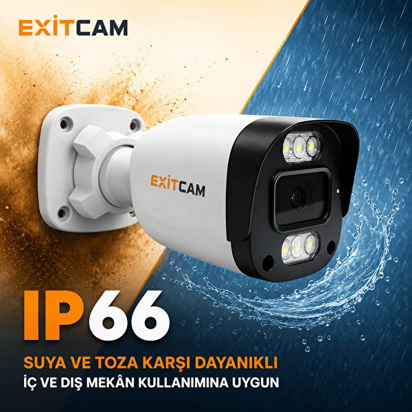 ExitCam 16 Kameralı Full HD Sesli AHD Güvenlik Seti – 320 GB HDD 240 Metre Kablo Renkli Gece Görüşü