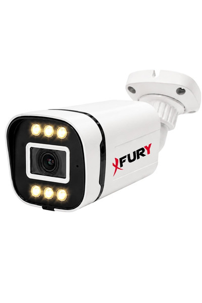 Fury IP 5MP Lens 1080P Sesli 6 Warm LED Renkli Gece Görüşlü IP66 Dış Mekan Geniş Açılı Güvenlik Kamerası