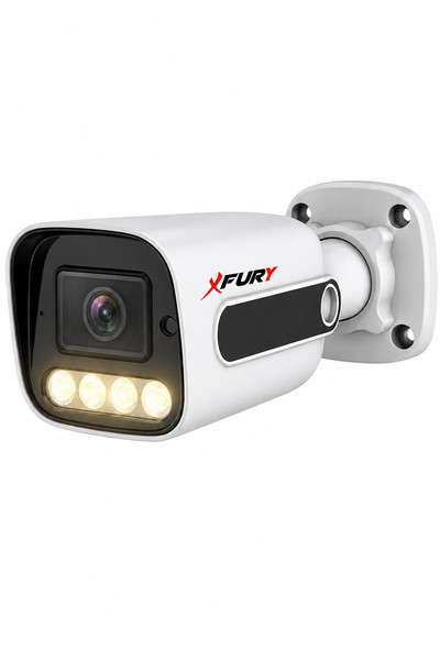 Fury 12 Kameralı Güvenlik Kamera Seti Sesli 4 Warm LED Gece Renkli Görüş 250 GB HDD 5500s