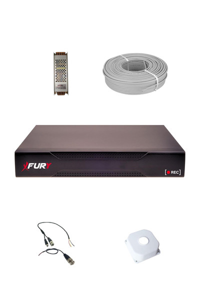 Fury 10 Kameralı Güvenlik Kamera Seti 4 Warm LED Gece Renkli Görüş 320 GB HDD 5500