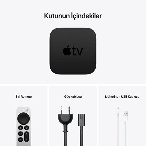 Apple MN893PA/A TV 4K WiFi + Ethernet Akıllı TV Kutusu (İthalatçı Garantili)
