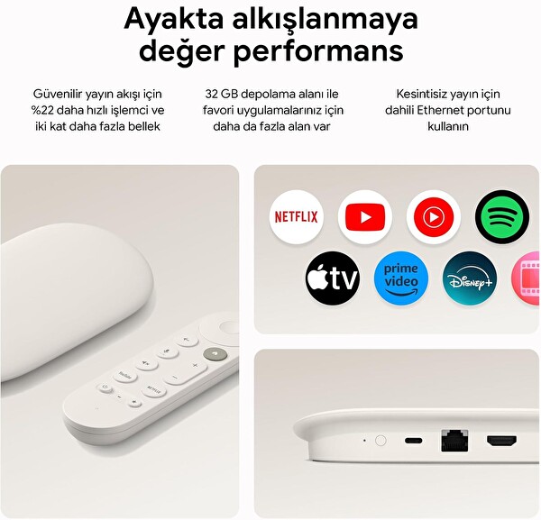 Google TV Streamer 4K 32 GB Voice Remote