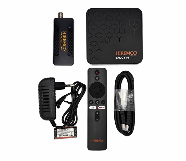 Hiremco Enjoy 14 + Magic USB-A Kurulu Uydu Seti 4K Android Akıllı TV Kutusu