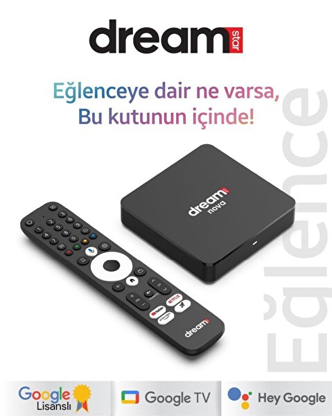 Dreamstar Nova 2 GB RAM 32 GB Hafıza Google Lisanslı Android TV Box