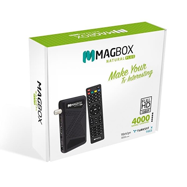 MagBox Natural Plus TKGS'li Youtube - USB Mini Full HD Uydu Alıcısı