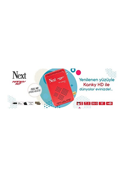 Next Kanky 594 MHz CPU FHD Yeni Uydu Alıcı - Wifi Anten