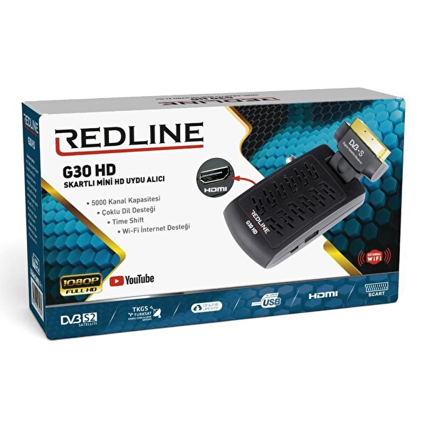 Redline G30-HD Scart HD Mini HD Uydu Alıcısı TKGS