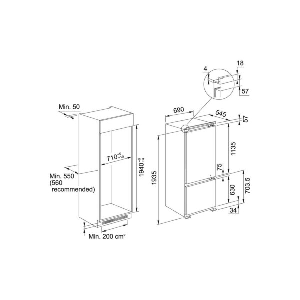 Franke FCB 400 V NE E 118.0629.526 395 L Beyaz Ankastre Buzdolabı