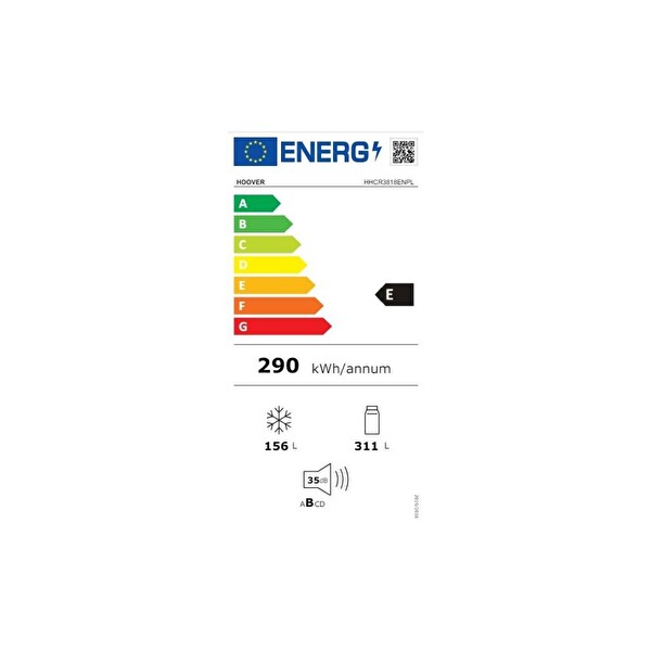 Hoover HHCR3818ENPL 467 L No-Frost Buzdolabı