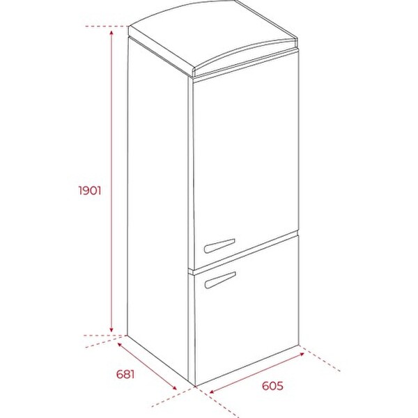 Teka RBF 78615 RTR Retro No Frost Buzdolabı