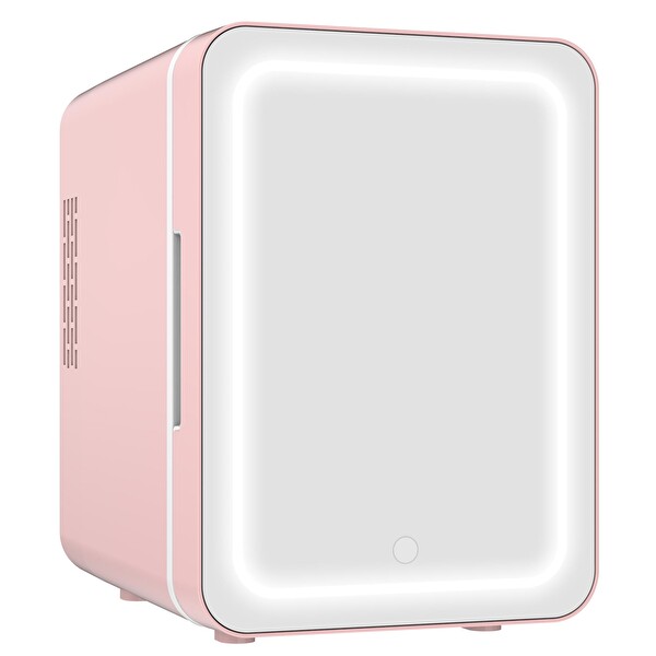 Mioji Mio 212 4 L LED Işıklı Kozmetik Makyaj Krem Sıcak ve Soğuk Ayarlı Taşınabilir Fridge Pembe Mini Dolap