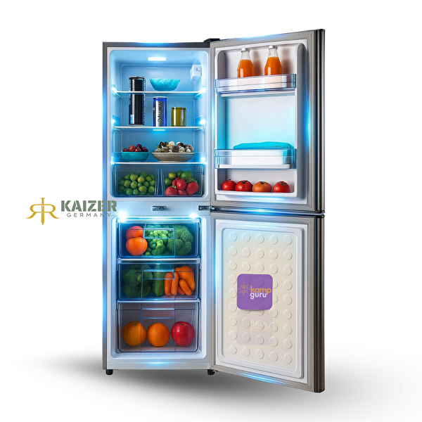 Kaizer Germany 12 / 24 / 220 Volt Çift Sistem 140 Alttan Buzluklu Antrasit Buzdolabı