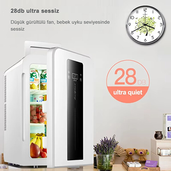 Mars & Hars 22 L Taşınabilir Soğutma Isıtma Dokunmatik 12V 220V Led Ekranlı Derece Ayarlı Buzdolabı