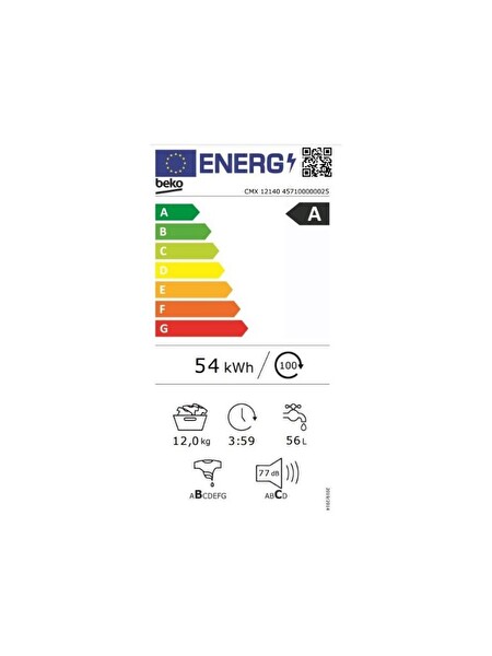 Beko CMX 12140 12 KG 1400 Devir Çamaşır Makinesi