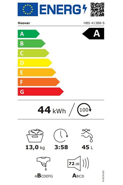 Hoover HBS 413B8-S 13 KG Wi-Fi Bağlantılı 1400 Devir Çamaşır Makinesi
