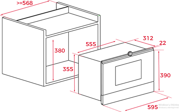 Teka MWR 22 BI AT Country Serisi 22 L Ankastre Mikrodalga Fırın