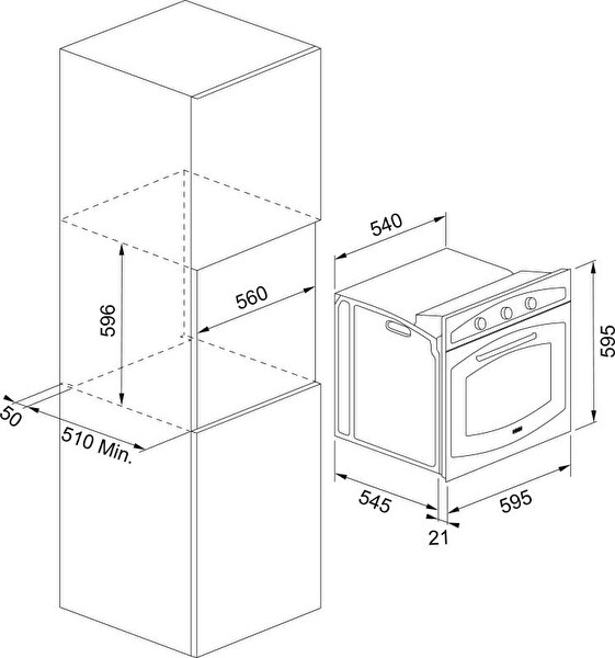 Franke Country FCO 86 H Nero 65 L Ankastre Fırın