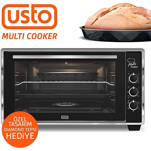 Usto 2105 Airfryer Özellikli 50 L Multi Cooker Beyaz Midi Fırın