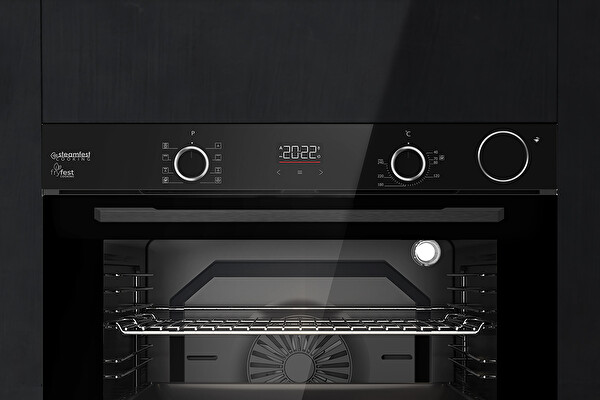 Tommatech TAF6004BSP 60 CM 80 L Siyah Cam Elektrikli Ankastre Fırın