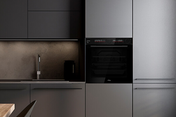 Tommatech TAF6001BS 60 CM 80 L Siyah Cam Elektrikli Ankastre Fırın