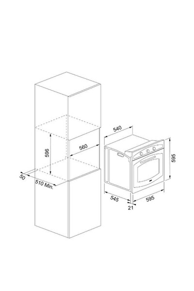 Franke Country FCO 86 H MB Matt Siyah Ankastre Fırın