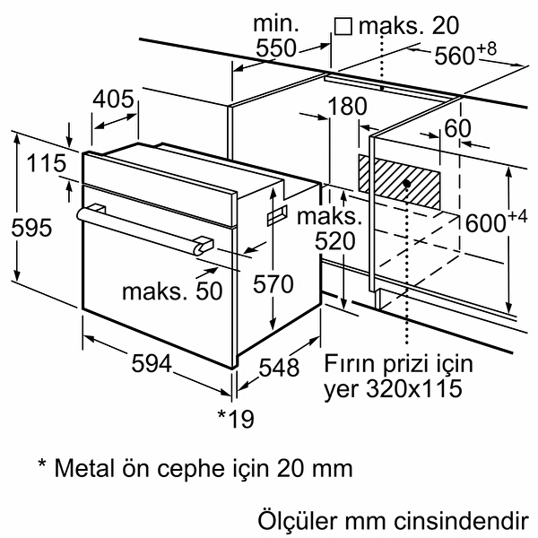 Bosch HBJN10YB2R NeoKlassik 66 L Siyah Ankastre Fırın