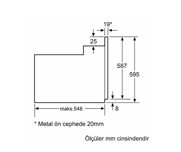 Bosch HBF512BW1T 67 L Beyaz Ankastre Fırın