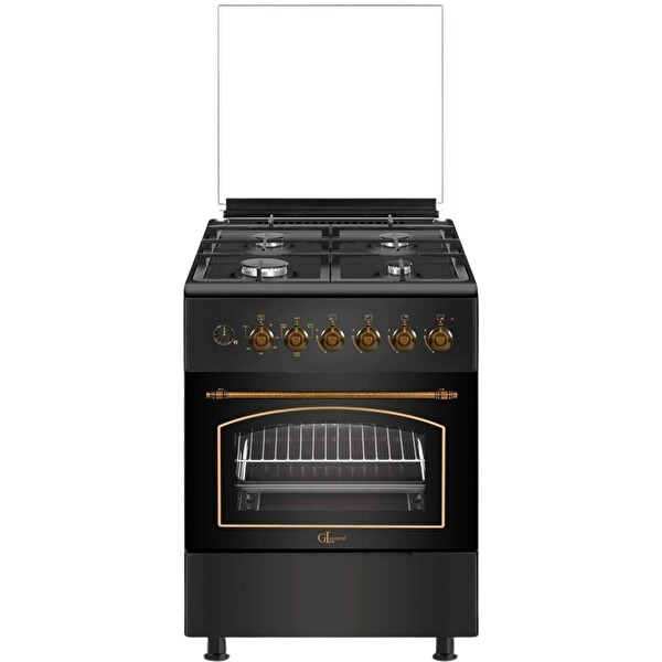 GL General GLF 6040RS 60 CM Kuzine Rustik Siyah Fırın