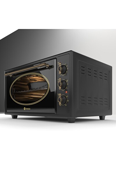 Innova Rustik 45 L Çift Camlı Yoğurt Fonksiyonlu Siyah Midi Fırın