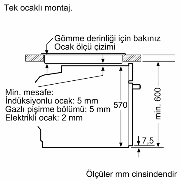 Bosch Serie 4 HUA717BR0T 76 L Ankastre Fırın