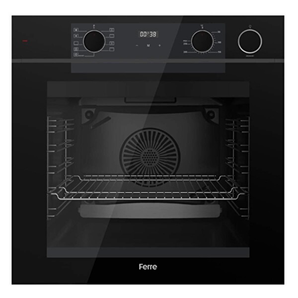 Ferre Artline Fryart & SteamArt QEP64CS 78 L Siyah Cam Ankastre Fırın