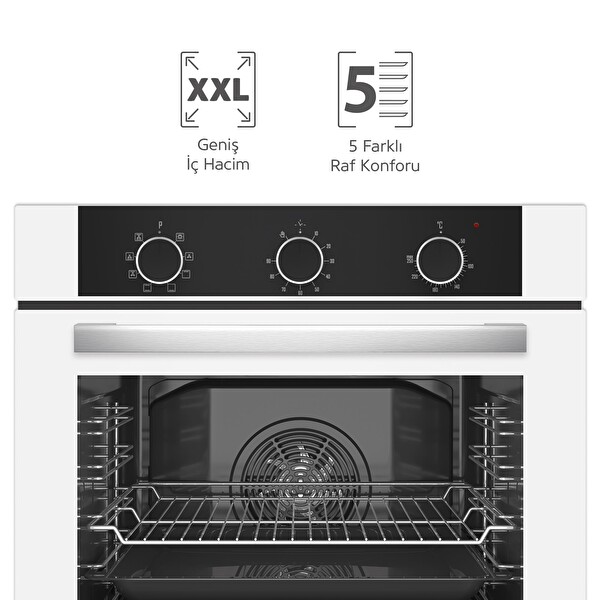 Simfer 8221 Ank. QS Büyük Pop-up 9 Fonk Beyaz Cam Power Turb