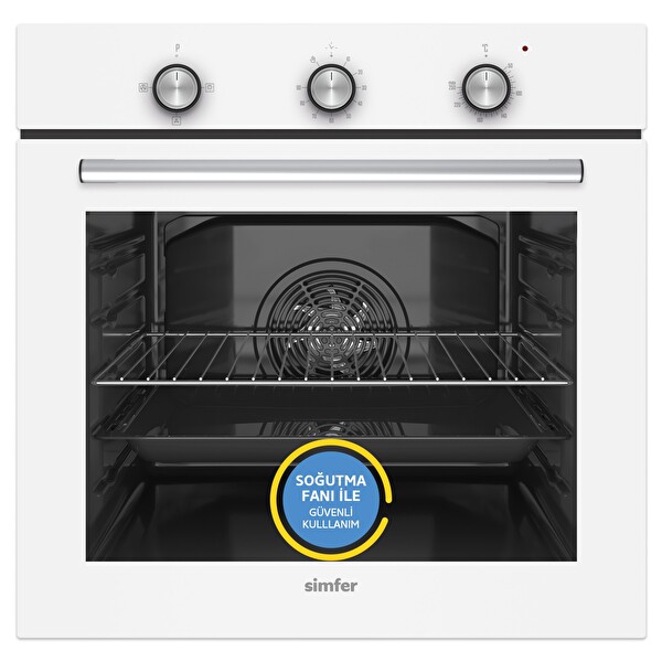Simfer 8202 0+3 Fonksiyon Mekanik Beyaz Power Turbo Ankastre Fırın