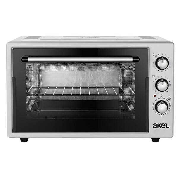 Akel AF930L 45 L Aydınlatmalı Zaman Ayarlı 2 Tepsi 1 Tel Izgara Gri Mini Fırın