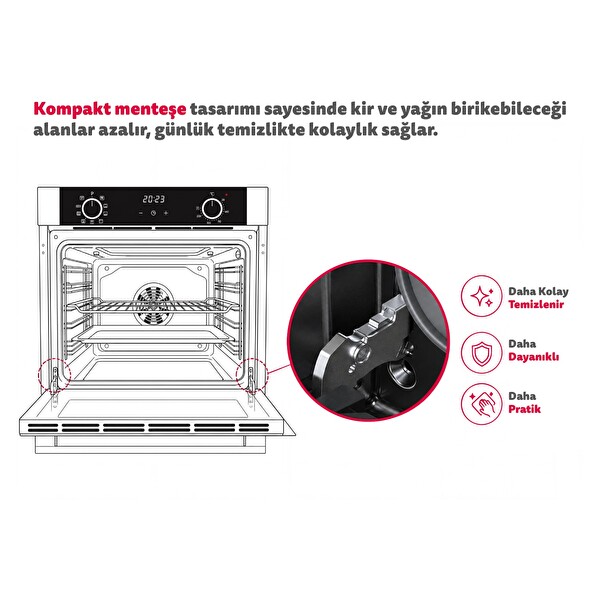 Simfer 8243 0+3 Fonksiyon Dijital Gri Ankastre Fırın