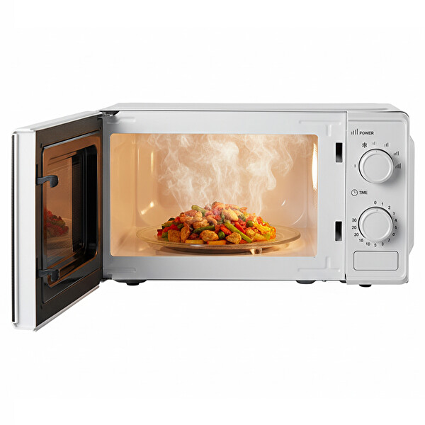 Akel AMD160 20 L 700W İnverter 4 Kademeli Isı Buz Çözdürme 0-30 DK Zaman Ayarlı Beyaz Mikrodalga Fırın