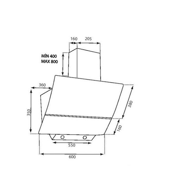Luxell DA6-835 Kumandalı Dokunmati̇k Beyaz Cam Davlumbaz