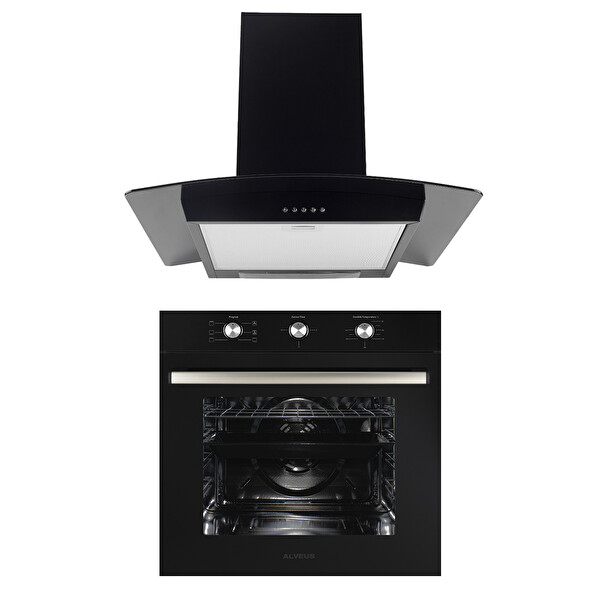 Alveus Apple Si̇yah Ankastre Set (ALV MFA 614 + İBER)