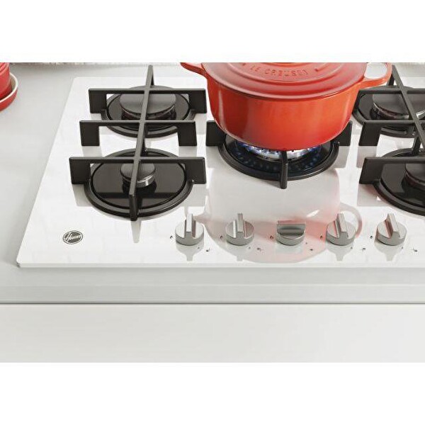 Hoover HVG74WK3W 5 Gözlü Beyaz Ankastre Ocak