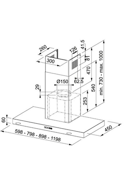 Franke Tale 915 W XS 325.0597.294 90 CM Inox Ankastre Davlumbaz