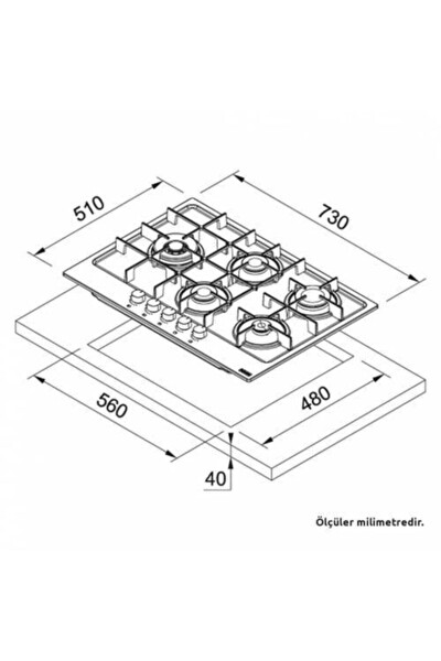 Franke Maris FHMA 755 4G DCL XS C 106.0554.382 Inox Ankastre Ocak