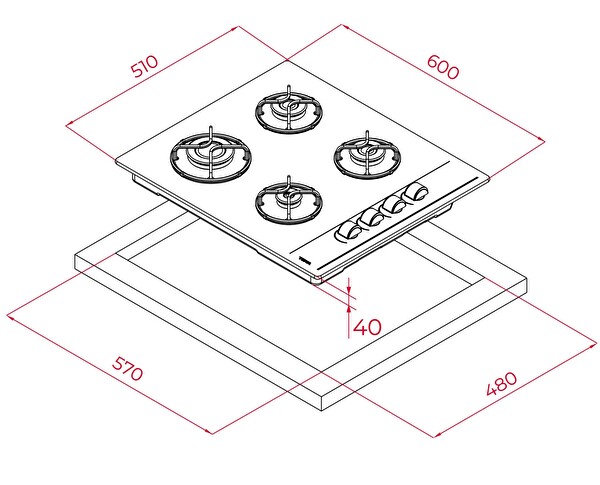 Teka Chef 5 Siyah Ankastre Set ( HAK 625 BK-GBE 64002 KBC BK-ATV 60)