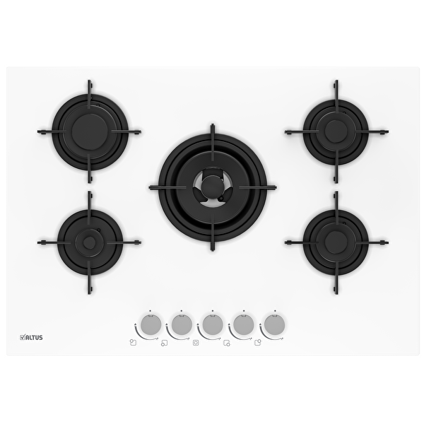 Altus ALA 176 GW Wok Gözlü Beyaz Cam Ankastre Ocak
